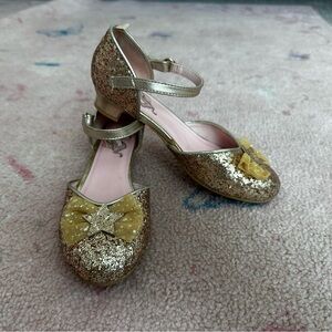 Gold Glitter Star Women's Shoes